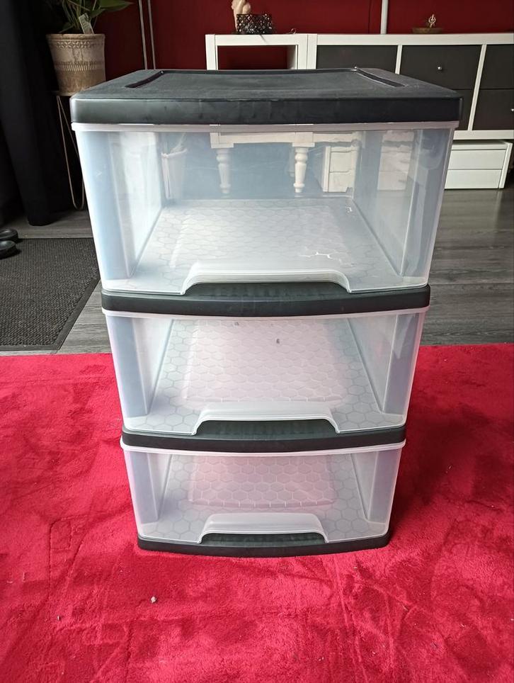 Kunststof ladekastje op wieltjes, Huis en Inrichting, Kasten | Dressoirs, Gebruikt, Minder dan 50 cm, 25 tot 50 cm, Met lade(s)