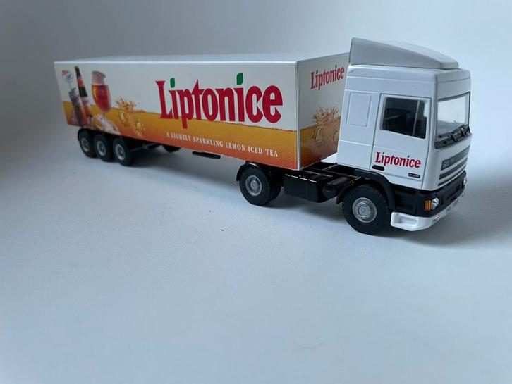model DAF 95 400 met oplegger Lion Car Toys Liptonice 1/50, Hobby en Vrije tijd, Modelauto's | 1:50, Gebruikt, Bus of Vrachtwagen