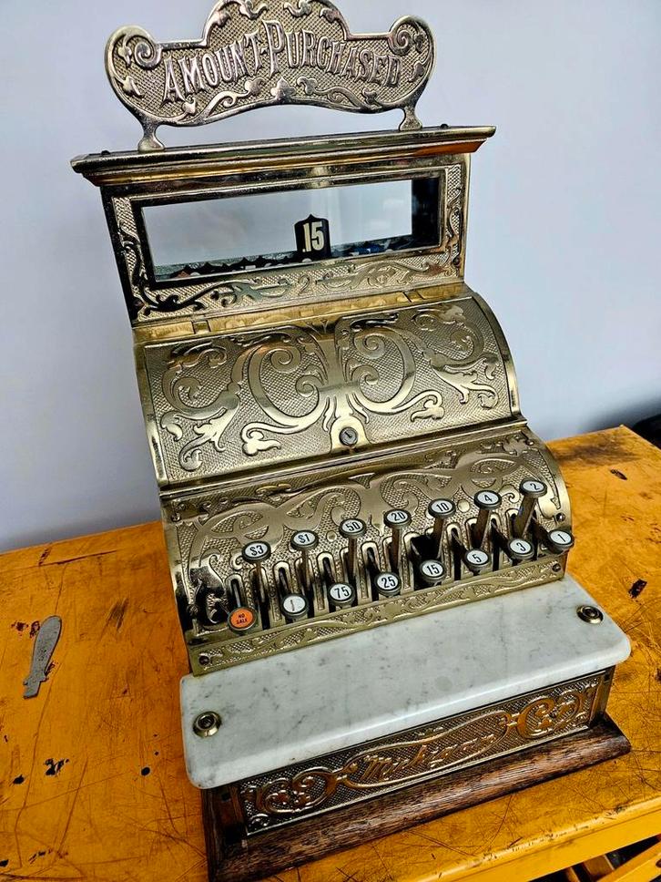 Antieke kassa "Michigan" zeldzaam!! 1900, Antiek en Kunst, Antiek | Kantoor en Zakelijk, Ophalen