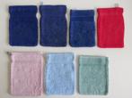 7 katoenen effen gekleurde washandjes, Overige typen, Gebruikt, Ophalen of Verzenden