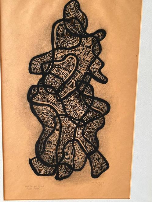 Een werk van Willem Noback, Antiek en Kunst, Kunst | Schilderijen | Abstract, Ophalen of Verzenden