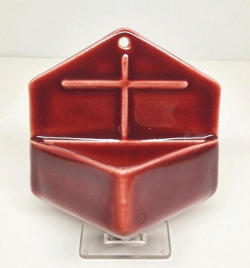 Art Deco wijwaterbakje H.J. Mengelberg, Gouda 1930., Antiek en Kunst, Antiek | Keramiek en Aardewerk, Ophalen of Verzenden