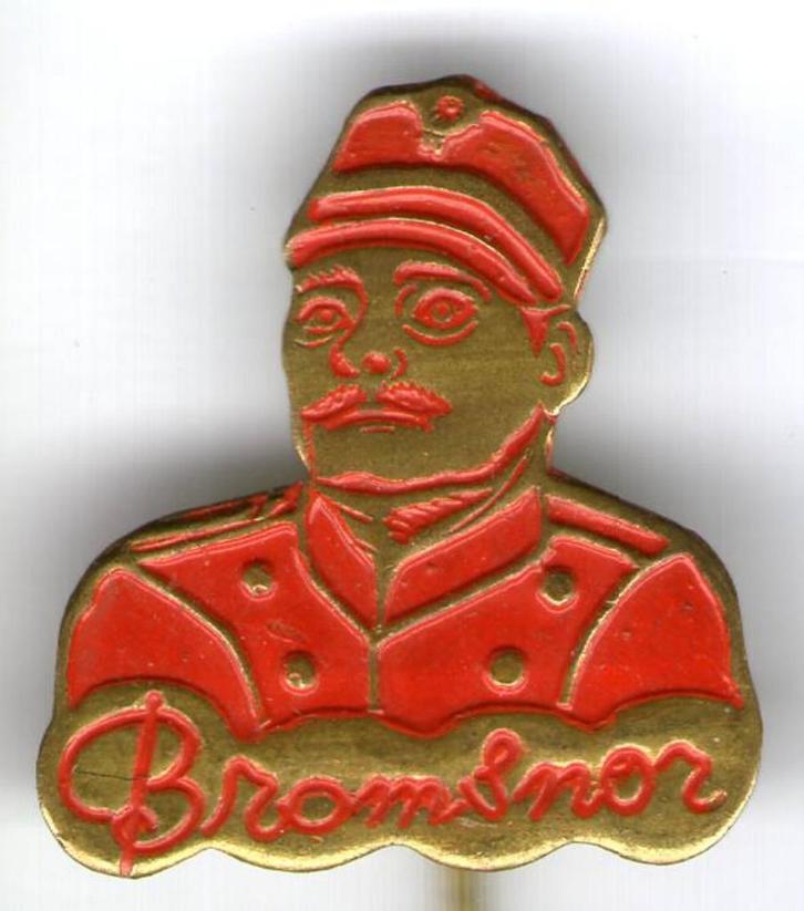 Bromsnor rood op koper TV/strip speldje ( T_001 ), Verzamelen, Speldjes, Pins en Buttons, Nieuw, Speldje of Pin, Figuurtje, Verzenden