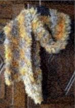 Oranje grijze 'harige' fluffy sjaal, shawl, das, damessjaal, Kleding | Dames, Mutsen, Sjaals en Handschoenen, Ophalen of Verzenden