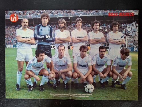 Oude poster Real Madrid begin jaren '80, Verzamelen, Sportartikelen en Voetbal, Zo goed als nieuw, Poster, Plaatje of Sticker