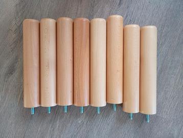 8x Nieuwe Houten Bedpoten beschikbaar voor biedingen