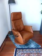LEDERE ELEKTRISCHE STA-OP DRAAI-RELAX-FAUTEUIL, Huis en Inrichting, Ophalen, Zo goed als nieuw, 75 tot 100 cm, Leer