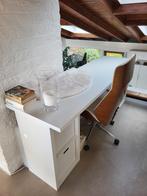 Groot wit bureau, Huis en Inrichting, Bureaus, Ophalen, Zo goed als nieuw