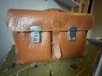 Vintage leren schooltas, Sieraden, Tassen en Uiterlijk, Tassen | Schooltassen, Gebruikt, Bruin, Overige typen, Ophalen of Verzenden
