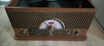 Platen speler met radio bluetooth cd usb en cassette  beschikbaar voor biedingen