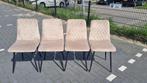 Prachtige nieuwe stoelen set (4x) – Beige velvet, Overige kleuren, Metaal, Nieuw, Ophalen of Verzenden