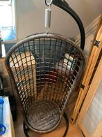 Vintage Rotan Hangstoel Bruin, Ophalen, Gebruikt, Bruin, Riet of Rotan
