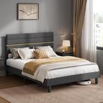 Tweepersoonsbed met verstelbaar hoofdeinde - Grijs, Verstelbaar, 200 cm, Nieuw, Tweepersoons