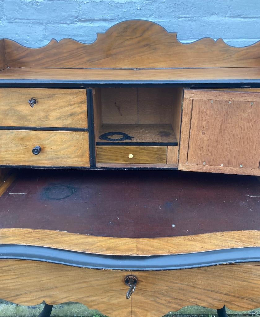 antiek secretaire met uitschuifblad, 86 cm breed, 118 hoog, Huis en Inrichting, Antiek, De doofpot, Ophalen of Verzenden, Info@de-doofpot.nl