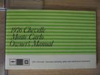 1976 Chevrolet Chevelle & Monte Carlo. Orig. Owner's Manual., Auto diversen, Ophalen of Verzenden