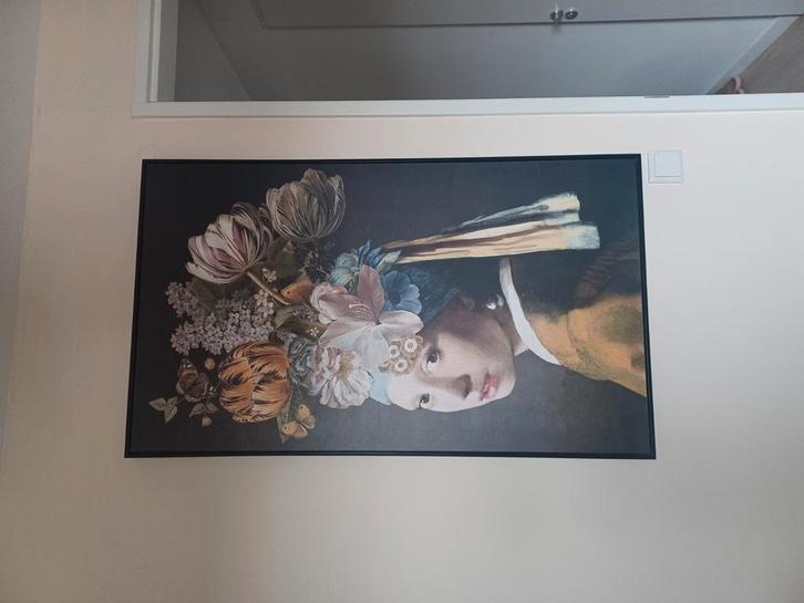 Meisje met de parel van Leenbakker., Huis en Inrichting, Woonaccessoires | Schilderijen, Tekeningen en Foto's, Zo goed als nieuw