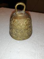 Vintage, zwaar, koperen bel, 8x9cm, Antiek en Kunst, Ophalen of Verzenden