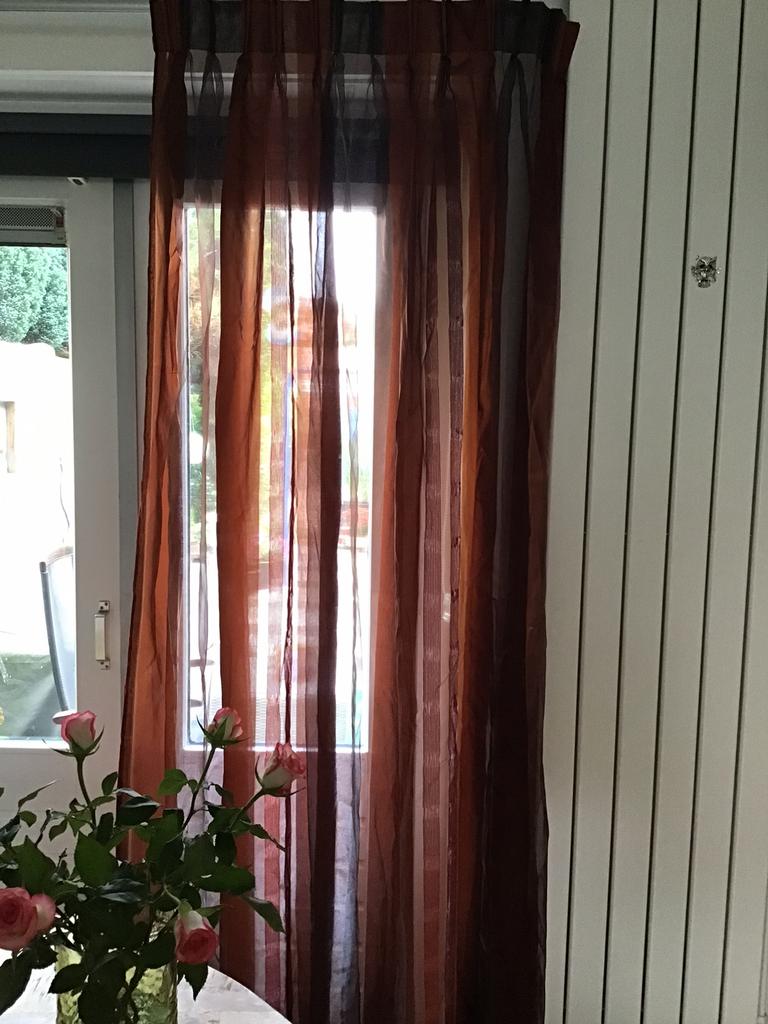 Hotel chique gordijnen, Ophalen, Bruin, 100 tot 150 cm, 200 cm of meer