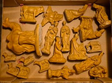 Vintage Kerststal Figuren Set beschikbaar voor biedingen