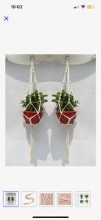 Hangplant hanger stof 2x, Minder dan 30 cm, Minder dan 60 cm, Rond, Nieuw
