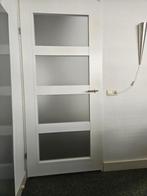Svedex opdekdeur met melkglas, Doe-het-zelf en Verbouw, Ophalen, 80 tot 100 cm, Binnendeur, Zo goed als nieuw