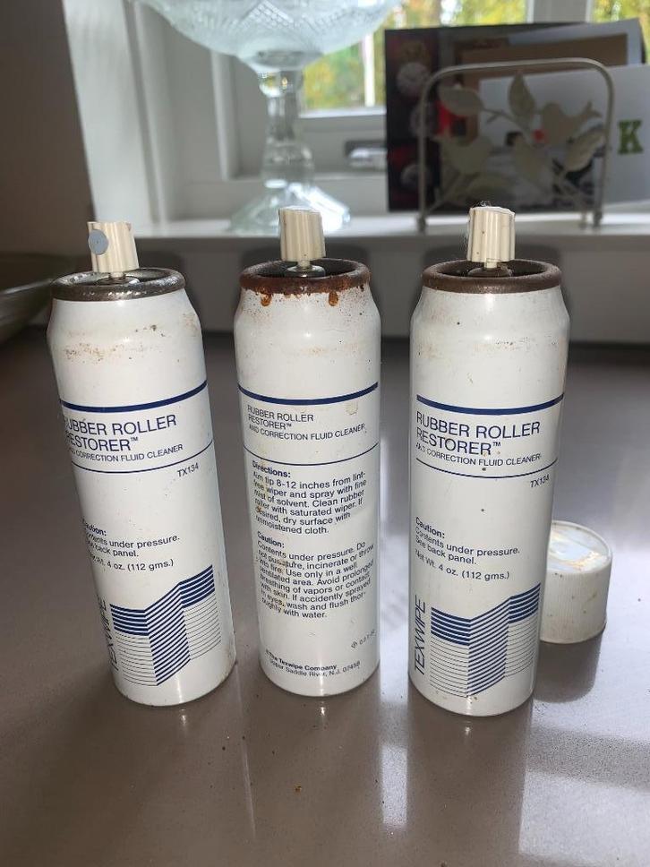 Texwipe Rubber Roller Restorer Printer 3x GRATIS, Computers en Software, Optische drives, Zo goed als nieuw, Intern, MacOS, Windows