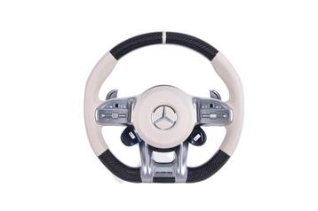Mercedes carbon & wit leder sportstuur / stuurwiel 2014-2022 beschikbaar voor biedingen