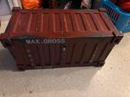 Metalen Kist Zeecontainer Stijl, Ophalen, Gebruikt, Metaal, Minder dan 50 cm