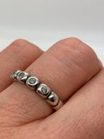 K417 Pandora zilveren ring strass maat 17, 17 tot 18, Ophalen of Verzenden, Dame, Zilver
