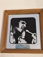 Elvis Presley Spiegel - Vintage Houten Frame, Ophalen of Verzenden, Vierkant, Minder dan 50 cm, Minder dan 100 cm