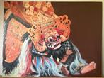 Kleurrijk schilderij uit Indonesië, Antiek en Kunst, Kunst | Schilderijen | Klassiek, Ophalen
