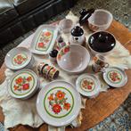 6 pers. Prachtig vintage servies ongebruikt oranje-groen, Ophalen, Zo goed als nieuw, Overige stijlen, Porselein