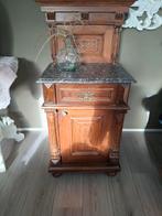 Antieke Franse Nachtkastjes met Marmer, Antiek en Kunst, Antiek | Meubels | Kasten, Ophalen