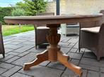 Zwaar massief eiken eettafel 130cm doorsnee, Huis en Inrichting, Tafels | Eettafels, Ophalen, Gebruikt, Vijf personen of meer