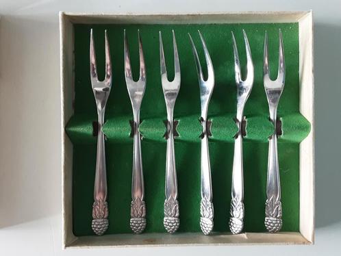 Taart Vorkjes Gero Zilmeta Braam motief 12cm, Huis en Inrichting, Keuken | Bestek, Zo goed als nieuw, Rvs of Chroom, Ophalen of Verzenden