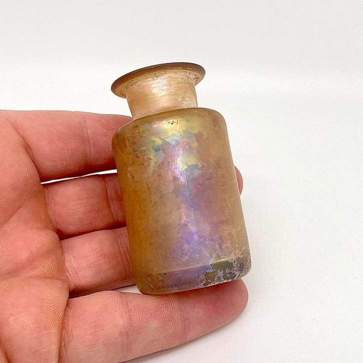 Medicijnflesje (geiriseerd) - 18e/19e eeuw - bodemvondsten, Antiek en Kunst, Antiek | Glas en Kristal, Ophalen of Verzenden