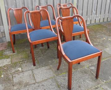 6 schitterende art deco stoelen gondel model. beschikbaar voor biedingen