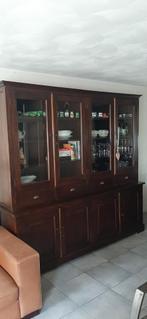 Koloniale vitrinekast, Huis en Inrichting, Kasten | Buffetkasten, Ophalen, Gebruikt, 25 tot 50 cm, 200 cm of meer