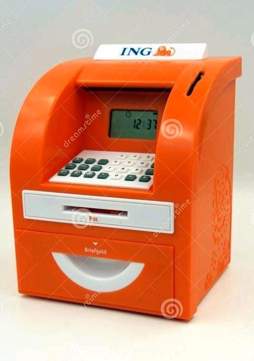 ING Pinautomaat Spaarpot, Verzamelen, Spaarpotten, Gebruikt, Kunststof, Ophalen of Verzenden