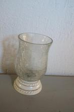 Klassiek windlichtje met craquele glas, Overige materialen, Nieuw, Ophalen of Verzenden, Kandelaar