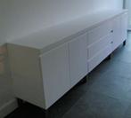 Dressoir wit massief eiken hout modern design op maat., Huis en Inrichting, Ophalen of Verzenden, Nieuw, Teakhout, Met deur(en)