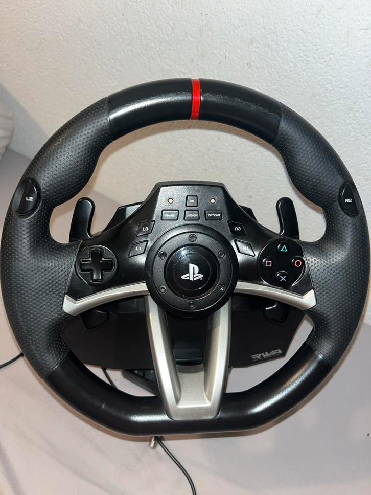 Hori PS4 Racing Wheel Stuur en Pedalen, Spelcomputers en Games, Spelcomputers | Overige, Zo goed als nieuw, Ophalen