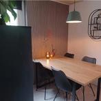 Eettafel met ijzeren poten. Inclusief stoelen, Huis en Inrichting, Ophalen, Rechthoekig, 150 tot 200 cm, 50 tot 100 cm