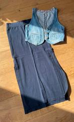 Lange rok D-Zine Jeans met spijkergilet H&M 128/134, Meisje, Gebruikt, Ophalen of Verzenden, Jurk of Rok