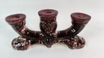 Vintage fat lava aardewerk kandelaar, Jasba, 3 armen. 5B13, Ophalen of Verzenden