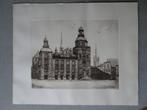 Ets stadhuis en markt Goes, CM vd Woerdt, Antiek en Kunst, Verzenden