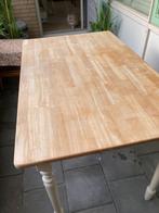 Mooie volledig houten tafel met gedraaide poten, Huis en Inrichting, Tafels | Eettafels, Ophalen, Gebruikt, 100 tot 150 cm, 50 tot 100 cm