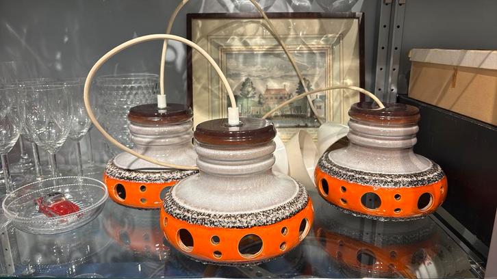 3x Fat Lava Hanglampen, Huis en Inrichting, Lampen | Hanglampen, Zo goed als nieuw, Minder dan 50 cm, Overige materialen, Ophalen of Verzenden