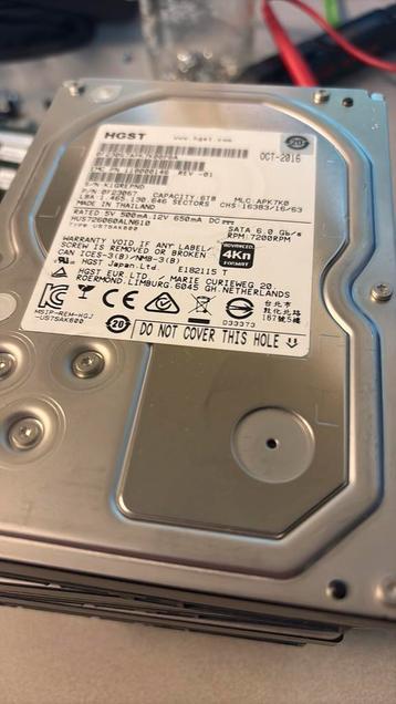 Hgst 6tb hardeschijven sata600 3,5 inch HUS7260ALN610 beschikbaar voor biedingen
