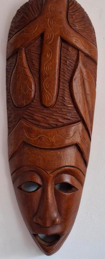MASKER. Java. Hardhout.  18/50/5 cm. beschikbaar voor biedingen